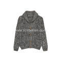 Men's Cable Knit Shawl Collar Pocket Button Cardigan